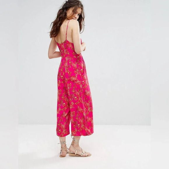 FREE PEOPLE Combination Hot Tropics Jumpsuit in Pink Combo - Picture 4 of 8